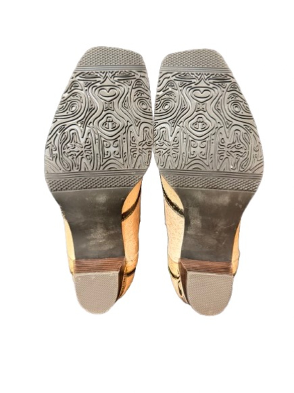 Soffia Adele Leather Brogue Oxford Heels EU 39 Beige Floral Steampunk - Picture 7 of 9